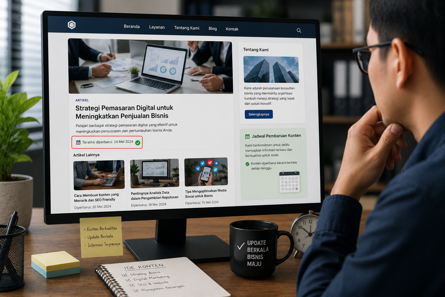 Mengapa Website Bisnis Perlu Menampilkan Informasi Jadwal Pembaruan Konten